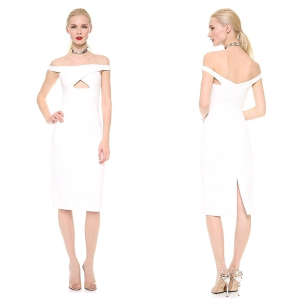 Cushnie Et Ochs Triangle Cutout Scuba Dress - Picture 1 of 7